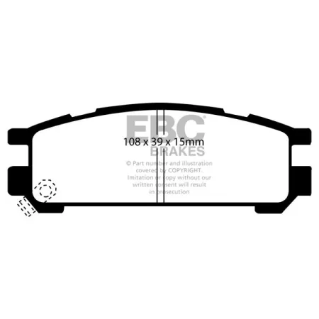 DP4821R Klocki hamulcowe YELLOWSTUFF EBC Brakes Subaru Impreza Legacy BC5 Legacy BF5 Legacy BG5 Legacy BD5 Legacy BC7 Legacy BF7 Legacy BD7 Legacy BG7