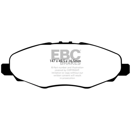 DP1924 Klocki hamulcowe ULTIMAX2 EBC Brakes Toyota Innova AN40 Toyota COMMERCIAL HiLux Double Cab KUN15 HiLux Single Cab KUN15