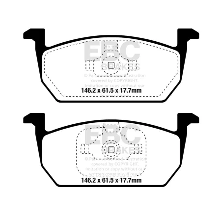 DPX2374 Klocki hamulcowe ULTIMAX2 EBC Brakes Audi A1 GB Seat Arona Ibiza A0 Leon 5F Leon KL Skoda Kamiq Scala Volkswagen Polo AW Taigo Fabia PJ TCross
