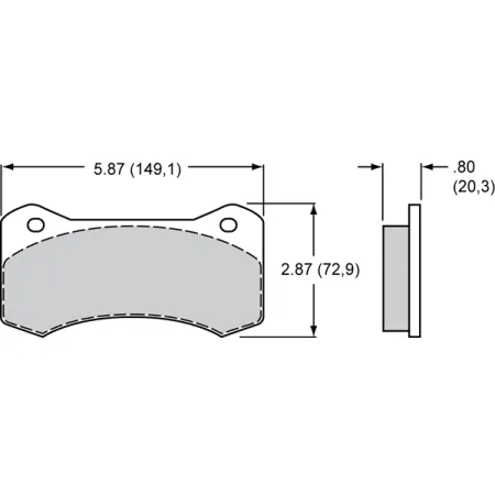 Klocki hamulcowe Wilwood 15B-13009K PolyMatrix B 6620 High-Temperature Racing Pads .80