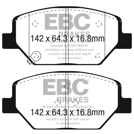 DP43065R Klocki hamulcowe YELLOWSTUFF EBC Brakes Cadillac XT4 BUICK Envision Lacrosse Regal Sportback Regal TourX Cadillac XT4 Chevrolet Camaro 6th Ge
