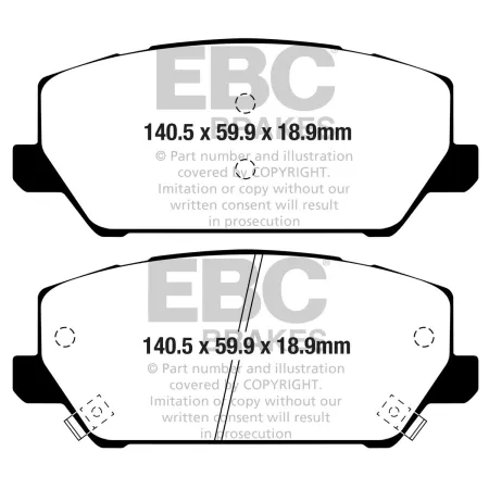 DPX2343 Klocki hamulcowe ULTIMAX2 EBC Brakes Hyundai Hyundai Portugal Kauai N Kona N i30 N PD