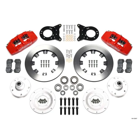 Wilwood 140-12947-R Forged Dynapro 6 Przedni zestaw hamulcowy 12.19 czerwony Ford