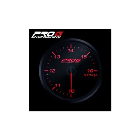 Wskaźnik Pro G Race Series RC, Woltomierz RED 52mm