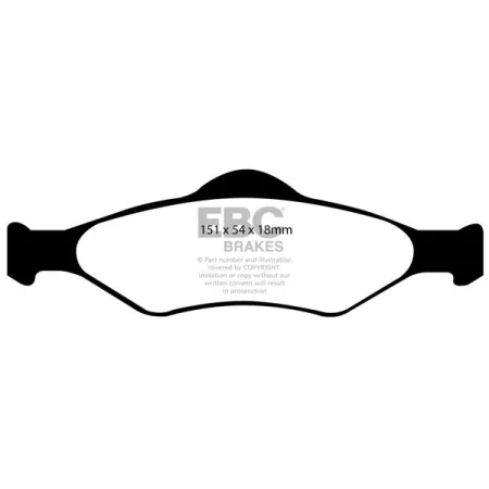 DP1300 Klocki hamulcowe ULTIMAX2 EBC Brakes Ford Fiesta Mk5 Ka Ford COMMERCIAL Courier Fiesta Ka