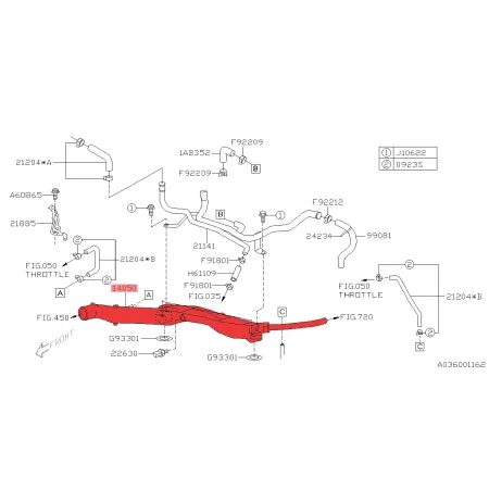 Rura Układu Chłodzenia 14053AA550 Subaru 2006+