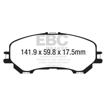 DP63032 Klocki hamulcowe GREENSTUFF EBC Brakes Nissan Qashqai J11 Renault Koleos 2 Nissan Rogue Rogue Sport XTrail 5 Seats XTrail