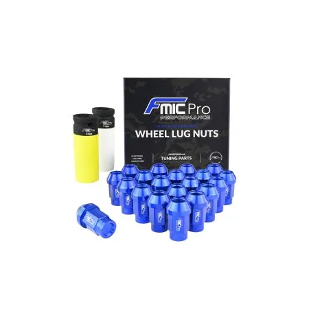 Kute nakrętki aluminiowe do kół FMIC.Pro M14x1.5 Niebieskie 20szt. stożkowe 7075-T6