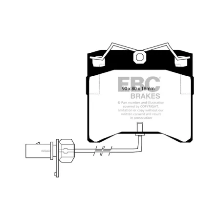 DP1429 Klocki hamulcowe ULTIMAX2 EBC Brakes Volkswagen Caravelle Volkswagen COMMERCIAL Transporter Kombi/Camper T4