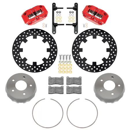 Wilwood 140-17568-DR NDPR Przedni zestaw hamulcowy UTV Wiercony Czerwony Polaris RZR