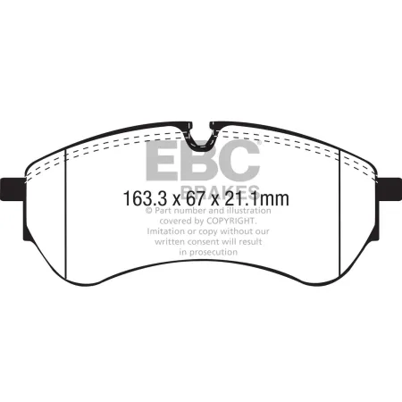 DPX2338 Klocki hamulcowe ULTIMAX2 EBC Brakes MAN COMMERCIAL TGE Volkswagen COMMERCIAL Crafter CR30 Crafter CR35 Crafter CR50 Crafter CR30 4motion Craf