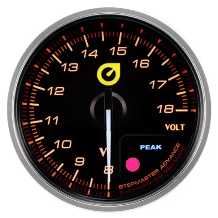 Wskaźnik New Auto Gauge Napięcie 52mm bursztynowy