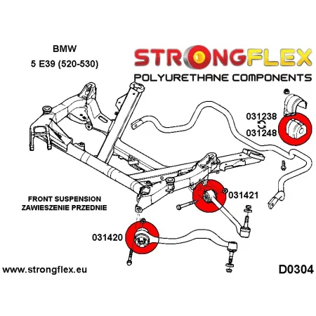 031238B: Tuleja stabilizatora przedniego BMW e38