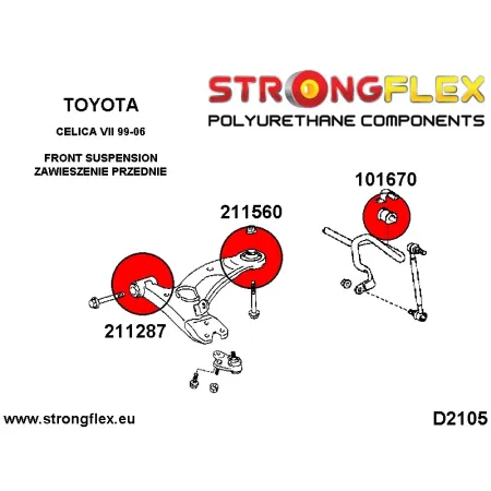 216181B: Kompletny zestaw zawieszenia Toyota Celica MK7