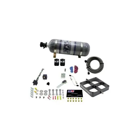 8500 Billet Crossbar Plate System Single Stage 100-500Hp with 12Lb Carbon Bottle Nitrous Express NX 63980-12