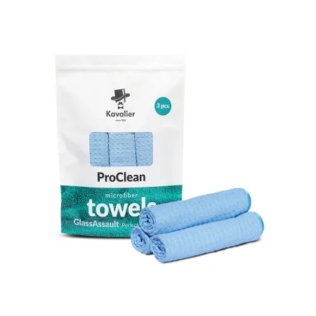 KAVALIER ProClean Microfiber Towel - GlassAssault Perfect Glass Polisher 3pack