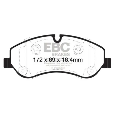 DP42151R Klocki hamulcowe YELLOWSTUFF EBC Brakes Ford COMMERCIAL Tourneo Custom Transit 4th Gen 290 Transit 4th Gen 310 Transit 4th Gen 330 Transit Cu