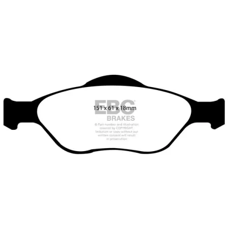 DP41320R Klocki hamulcowe YELLOWSTUFF EBC Brakes Ford Fiesta Mk5 Fiesta Mk6 Fusion Ka Puma SportKa StreetKa Mazda 2