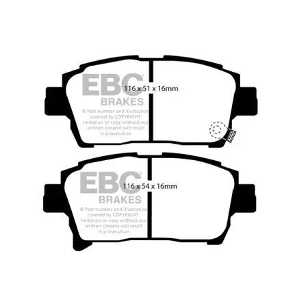 DP1459 Klocki hamulcowe ULTIMAX2 EBC Brakes Toyota bB Corolla Verso Prius NHW20