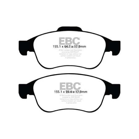 DP42023R Klocki hamulcowe YELLOWSTUFF EBC Brakes Dacia Dokker Lodgy Dacia COMMERCIAL Dokker Van Nissan Juke 2nd Gen Renault Captur 1st Gen Captur 2nd