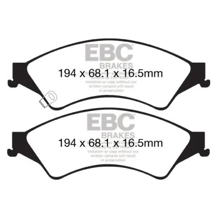 DPX2140 Klocki hamulcowe ULTIMAX2 EBC Brakes Ford Ford COMMERCIAL Ranger Mazda COMMERCIAL Everest 1st Gen U268 Ford Australia and New Zealand Ranger B