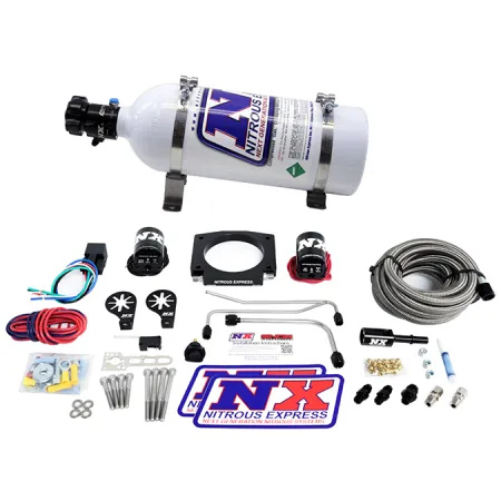 LS Single Entry 90mm Plate Hardline System with 5Lb Bottle (50-400Hp) Nitrous Express NX 20934S-05
