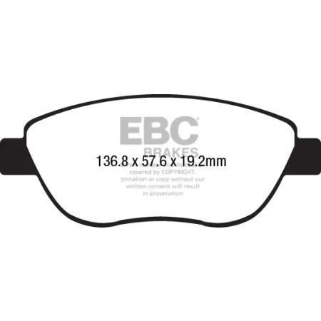 DPX2212 Klocki hamulcowe ULTIMAX2 EBC Brakes Fiat 500L 500L Trekking