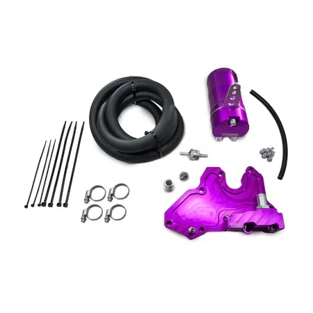 Oil Catch Can Kit Large Purple 17 mm RTMG Performance for 1.8 / 2.0 TSI EA888.3