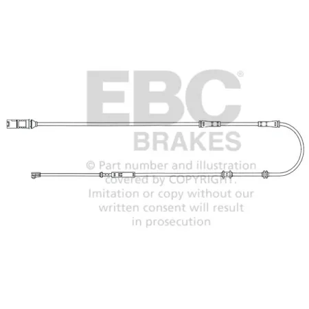 EFA129 Czujnik zużycia klocków hamulcowych EBC Brakes BMW 7 Series F01 730 7 Series F01 740 7 Series F01 750 7 Series F01 760 7 Series xDrive F01 740