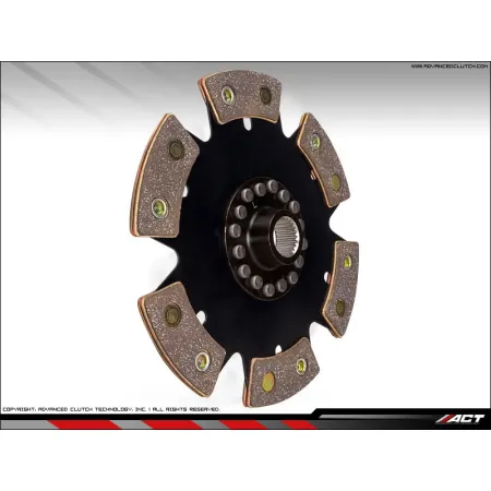 Tarcza sprzęgła ACT 6 PAD RIGID Disc, Honda Civic & CRX B-Seria (B16A2/B18C4/B18C6) (EK4/EK9/EG2/EG6/MB6/MC2) / 97-01 Integra 1.8L DC2 / 94-01 Integra