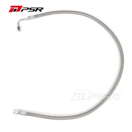 Pulsar PSR Universal Performance Turbo Oil Feed Line 4AN - 4AN 90 Degree Straight Steel Braided 80cm