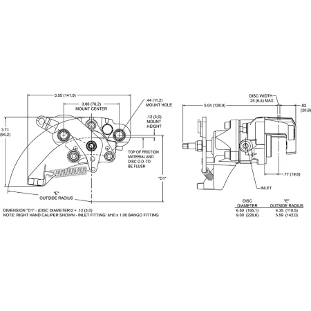 Zacisk hamulcowy 1 tłoczkowy Wilwood 120-8841 HM2 Hydra-Mechanical prawy