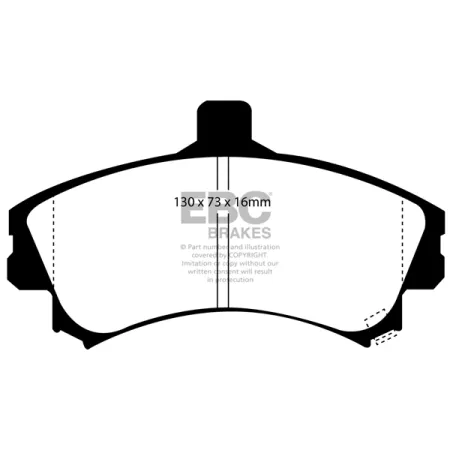 DP41045R Klocki hamulcowe YELLOWSTUFF EBC Brakes Mitsubishi Carisma Colt Spacestar Proton Impian Jumbuck Proton Malaysia and Philippines Waja Volvo S4