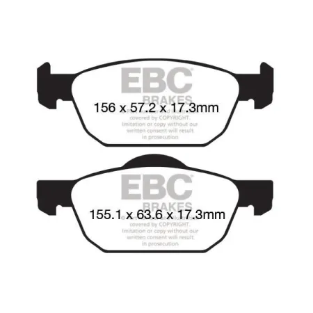 DPX2154 Klocki hamulcowe ULTIMAX2 EBC Brakes Honda Civic 9th Gen FK Civic 10th Gen Civic Tourer Civic 9th Gen FK Sport