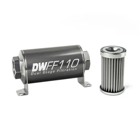 DeatschWerks In-Line Fuel Filter Kit -10AN Female 5 Micron 110mm