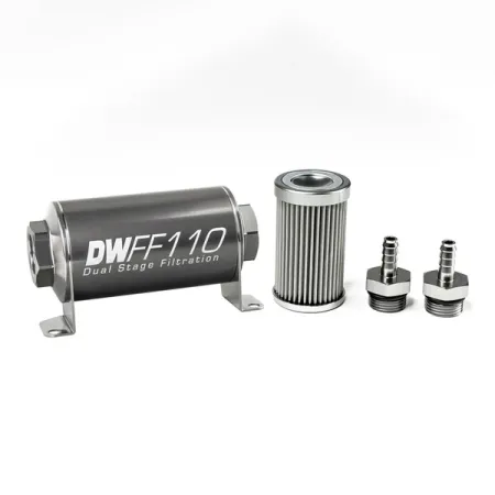 DeatschWerks In-Line Fuel Filter Kit 5/16IN 10 Micron 110mm