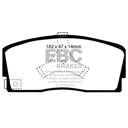 DP765 Klocki hamulcowe ULTIMAX2 EBC Brakes Daihatsu Applause Charade Charade GTti