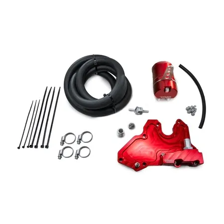 Oil Catch Can Kit Small Red 17 mm RTMG Performance for 1.8 / 2.0 TSI EA888.3