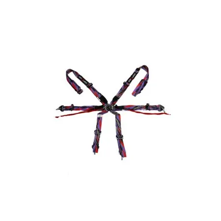DriftShop ExtraBalls 6 Point Harness Multi Colour FIA Approved 8853