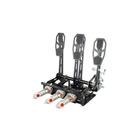 Odwrócony Pedalbox Mocowany do Podłogi z Podparciem Stopy RacingPedalBoxes - Czarny