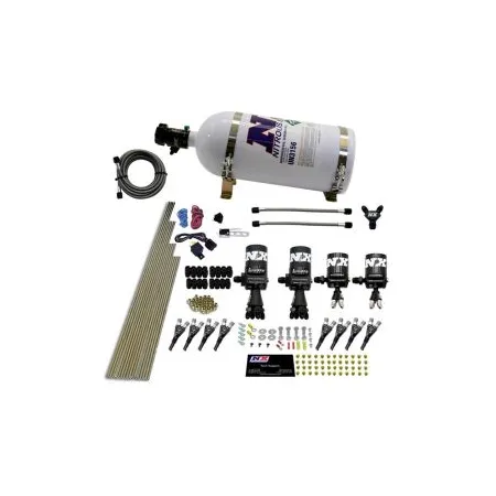 8 Cylinder Shark Direct Port Lightning 375 Solenoids 200-2100Hp Jets with 10Lb Bottle Nitrous Express NX 90506-10