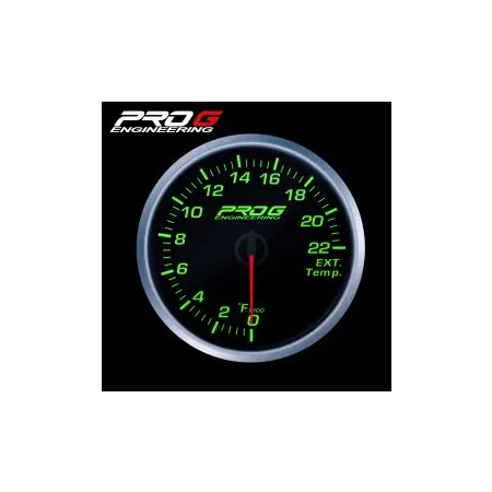 Wskaźnik Pro G Race Series RS, temperatury spalin EGT °F GREEN 52mm