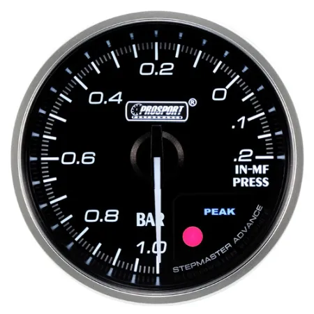 Wskaźnik Prosport Premium Podciśnienie 52mm bursztynowy