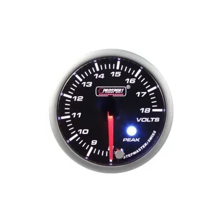 Wskaźnik Prosport Napięcie seria Stepper Motor Peak 52mm zielony