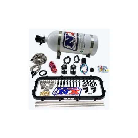 Direct Port Dry Holley High Ram Plate Nitrous System 10LB Nitrous Express NX 20963-10