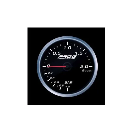 Wskaźnik Pro G Race Series 2 RS, doładowania Boost 2 Bar WHITE 52mm