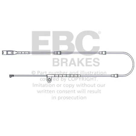 EFA141 Czujnik zużycia klocków hamulcowych EBC Brakes BMW X5 E70 X5 F15 X6 E71 X6 F16 BMW X5 X6