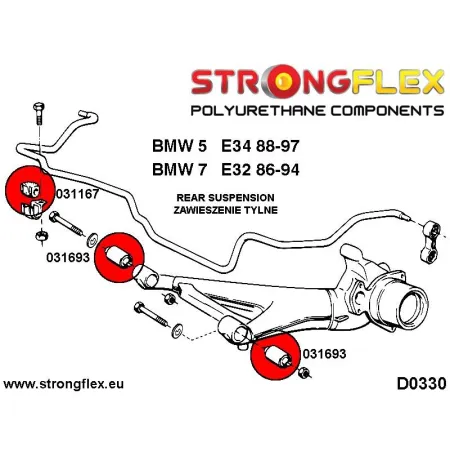 031693A: Tuleja wahacza tylnego SPORT BMW e24
