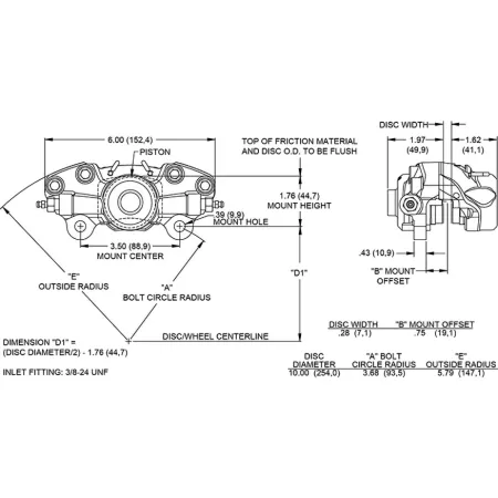 Uniwersalny zacisk hamulcowy 2 tłoczkowy Wilwood 120-14373 WLD-19