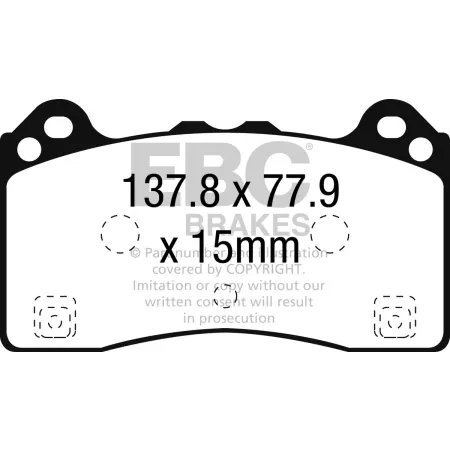 DP82274RP1 Sportowe klocki hamulcowe RP-1 Racing EBC Brakes Ford Focus Mk3 2.3 RS
